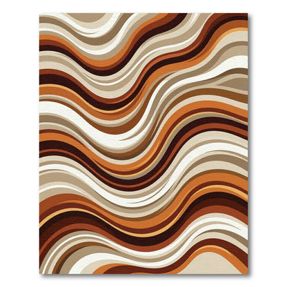 Modern Earthy Wavy Abstract Rug