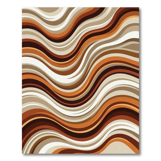 Modern Earthy Wavy Abstract Rug