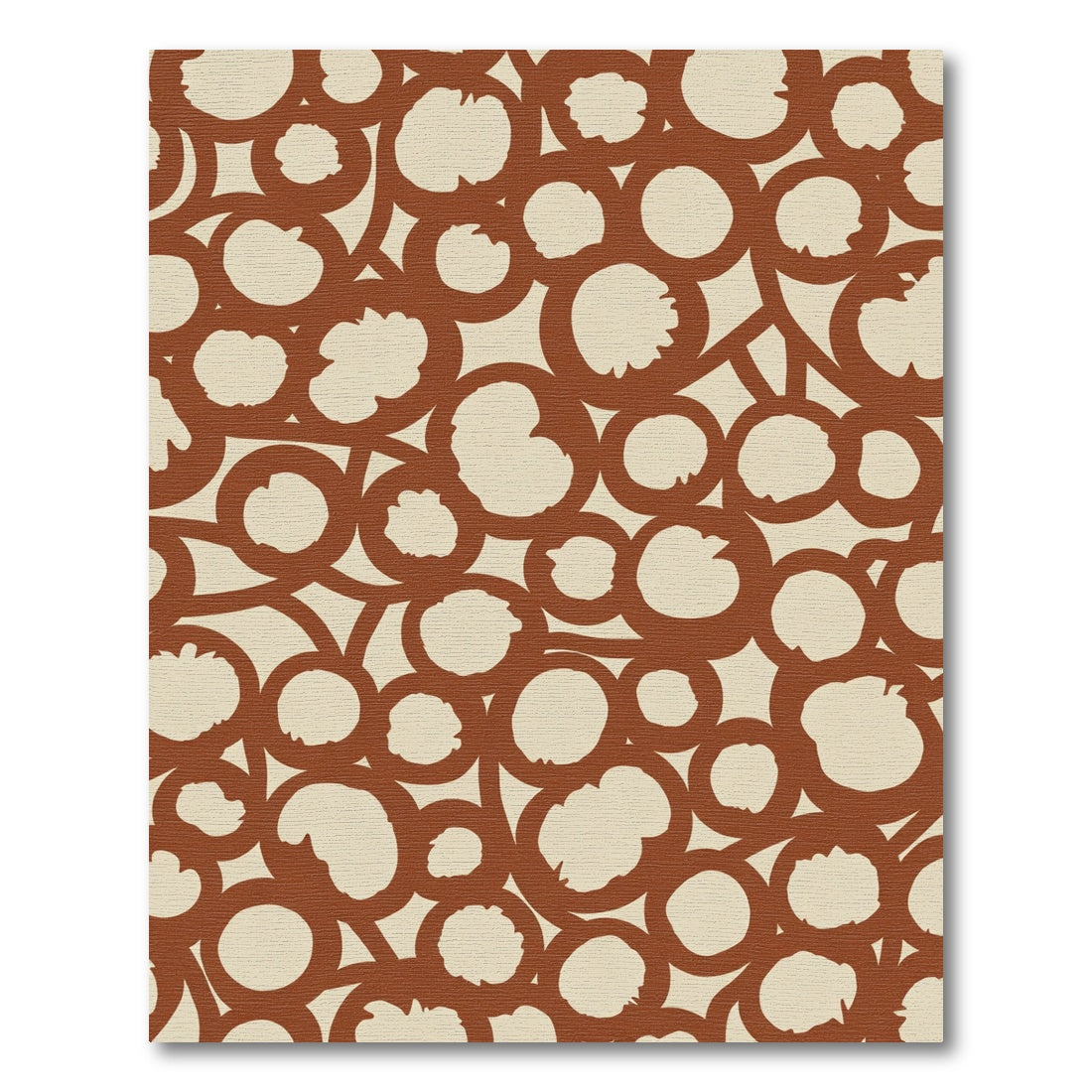 Crimson Circles Cluster Graphic Rug