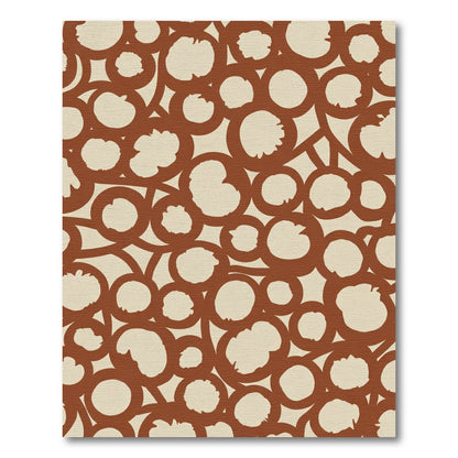 Crimson Circles Cluster Graphic Rug