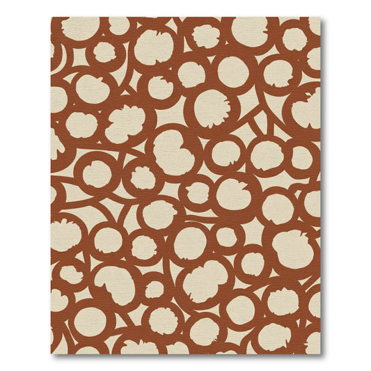 Crimson Circles Cluster Graphic Rug