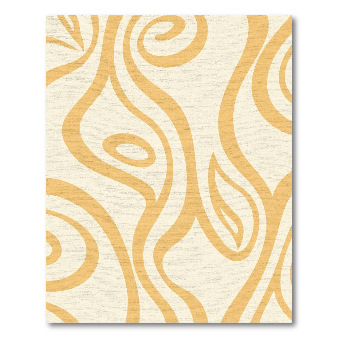 Marigold Swirl Botanical Leaf Rug