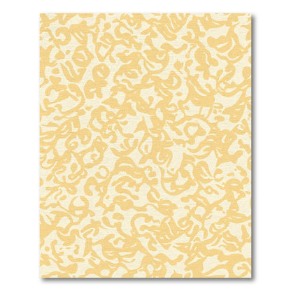 Soft Golden Abstract Swirl Design Rug
