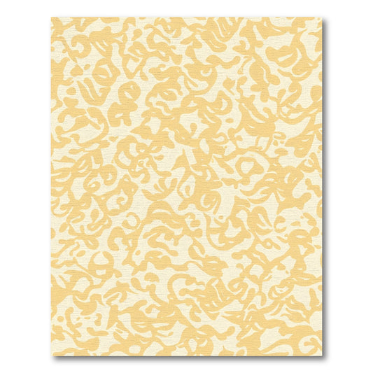 Soft Golden Abstract Swirl Design Rug