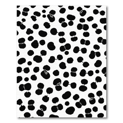Black White Spotted Blob Rug