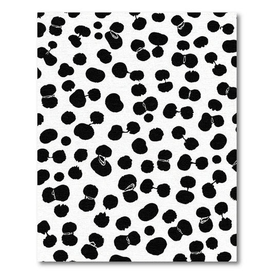 Black White Spotted Blob Rug