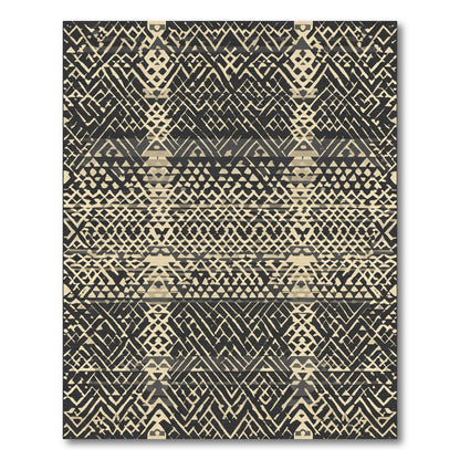 Rustic Geometric Tribal Stripe Rug