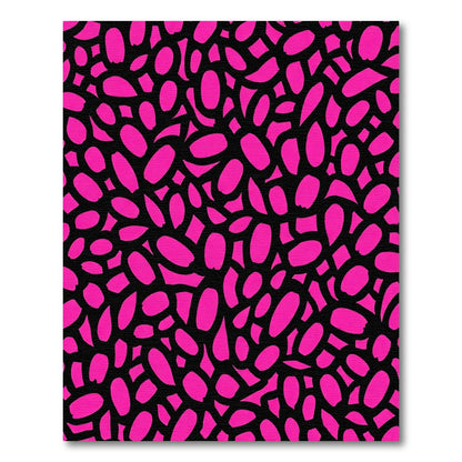 Vibrant Pink Organic Brushstroke Rug