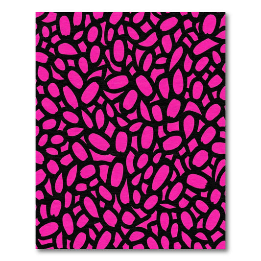 Vibrant Pink Organic Brushstroke Rug