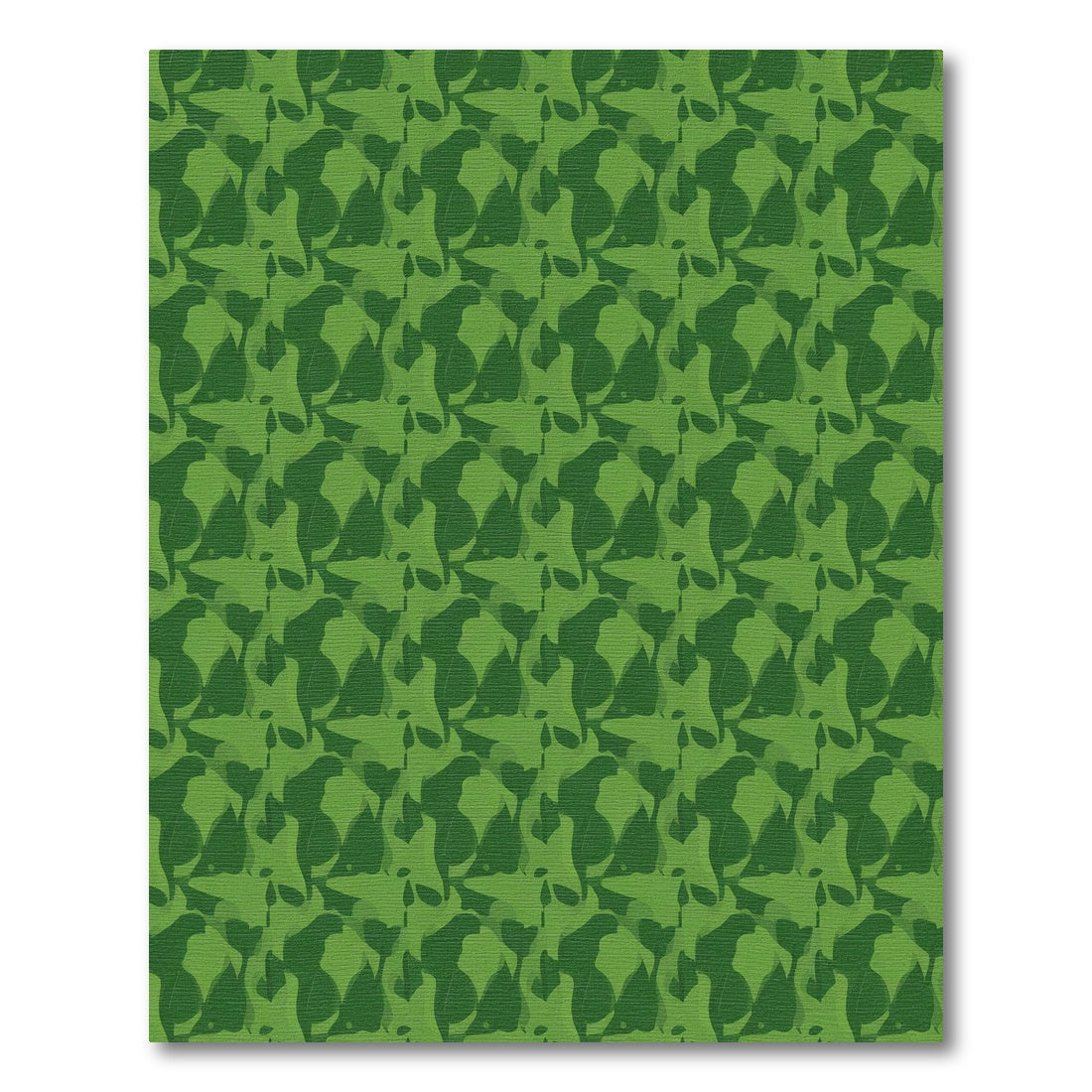 Forest Green Leafy Camouflage Rug