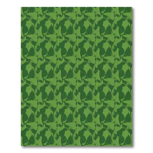 Forest Green Leafy Camouflage Rug