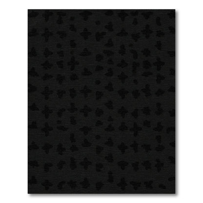 Black Petite Starburst Organic Field Rug