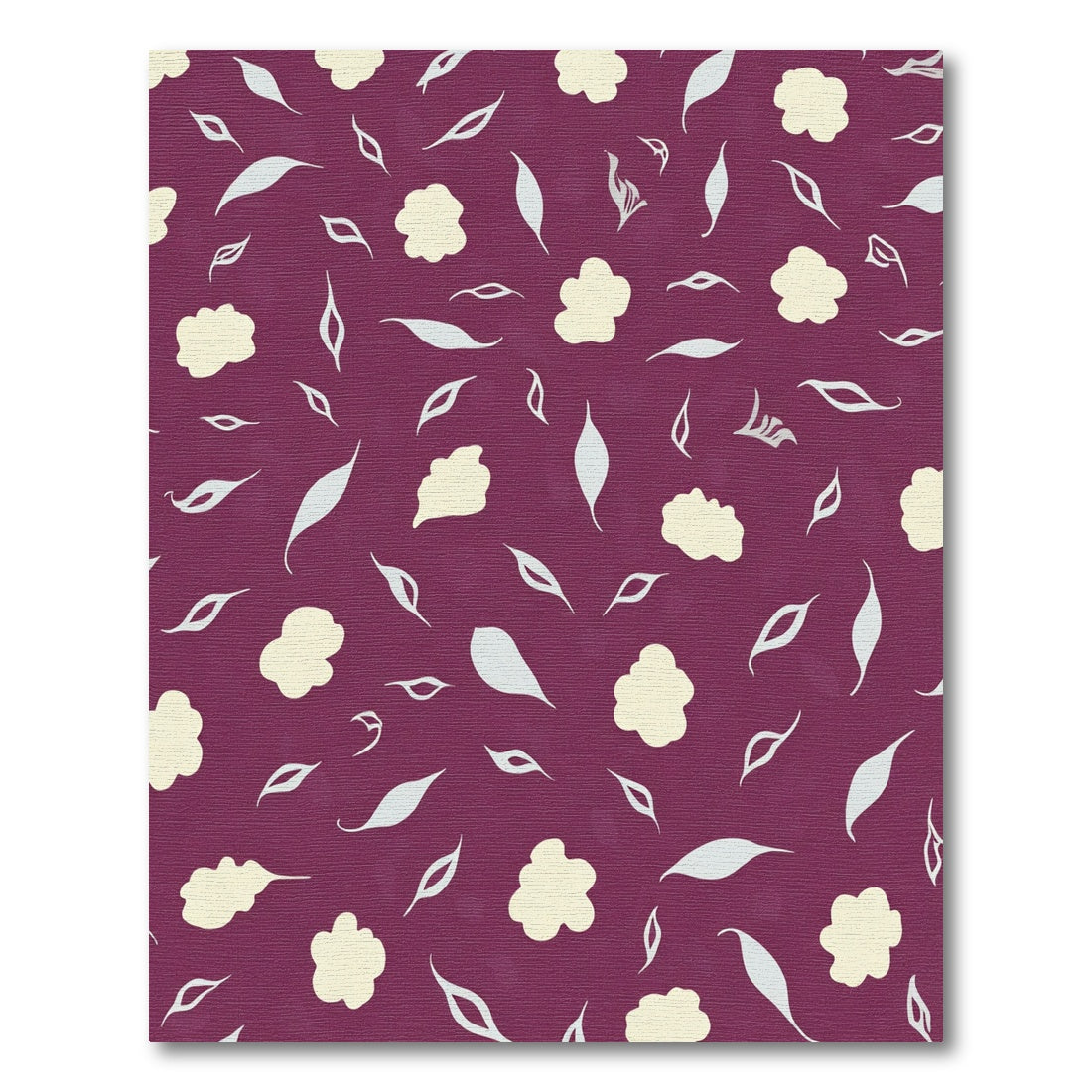 Cream Clouds Plum Background Rug