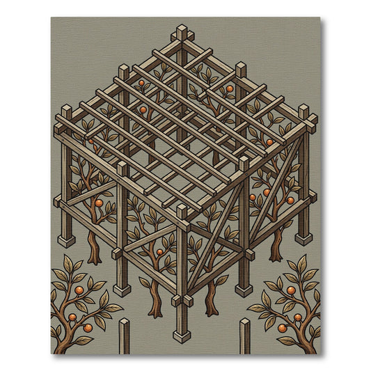 Wooden Pergola Orange Grove Accents Rug
