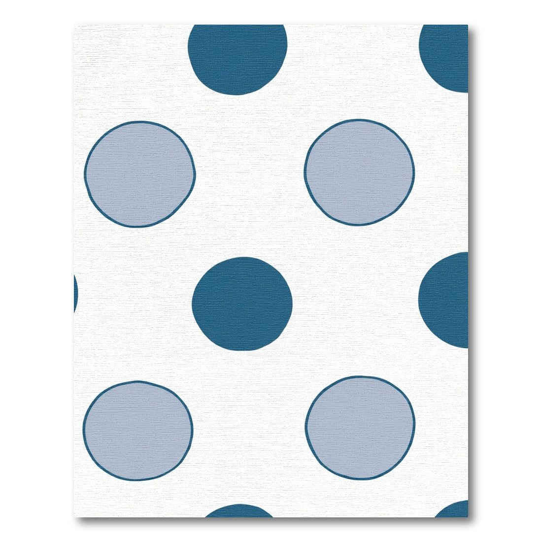 Deep Blue And Gray Polka Dot Overlay Rug