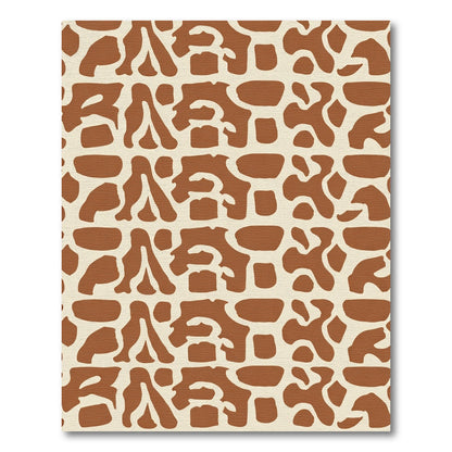 Brown Cream Irregular Spotted Abstraction Rug
