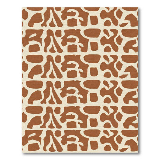 Brown Cream Irregular Spotted Abstraction Rug