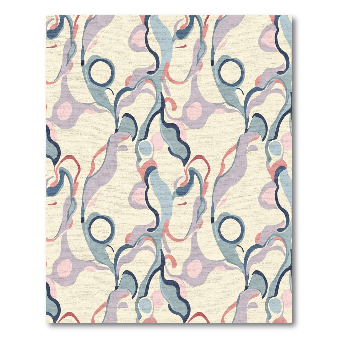 Pastel Abstract Swirl Organic Rug