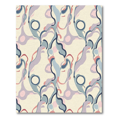 Pastel Abstract Swirl Organic Rug