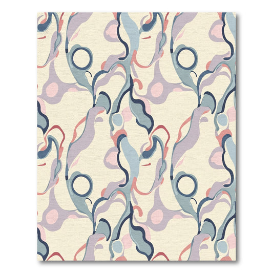 Pastel Abstract Swirl Organic Rug