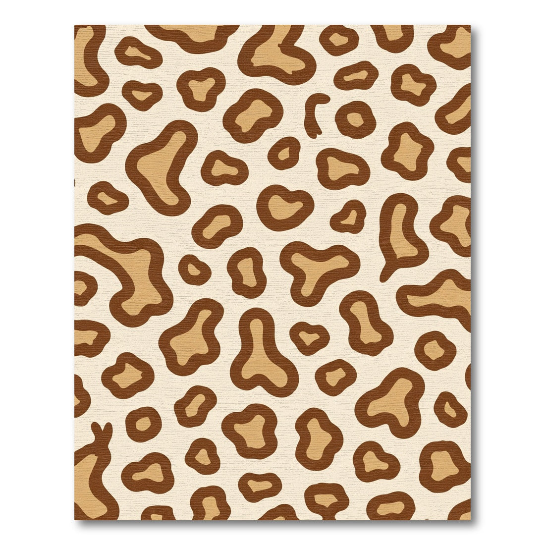 Cream Brown Animal Spots Rug