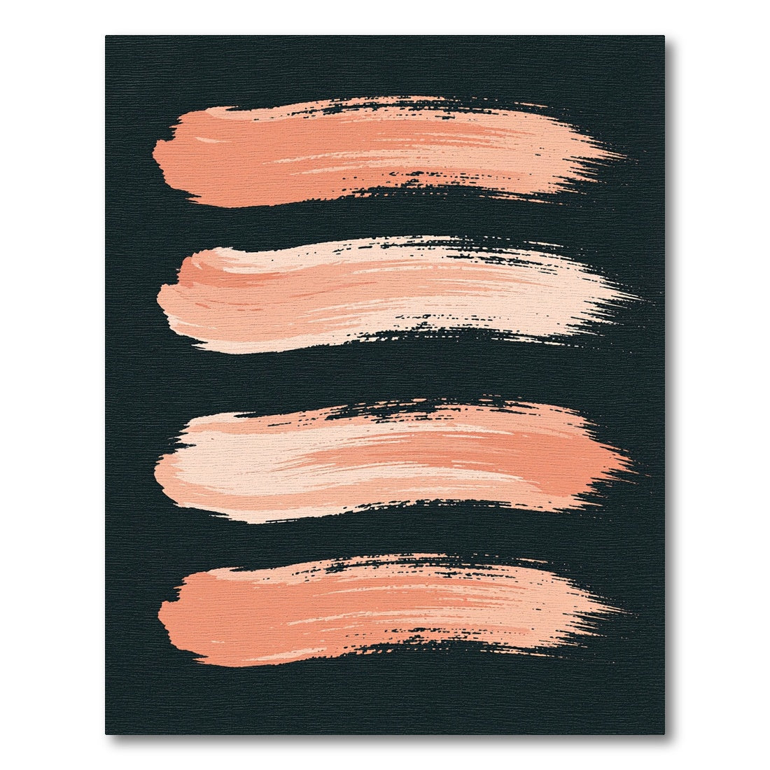 Coral Brush Strokes Abstract Rug