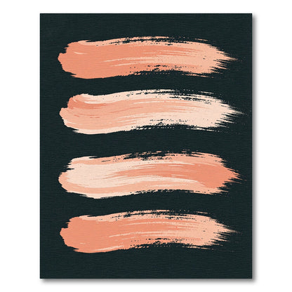 Coral Brush Strokes Abstract Rug