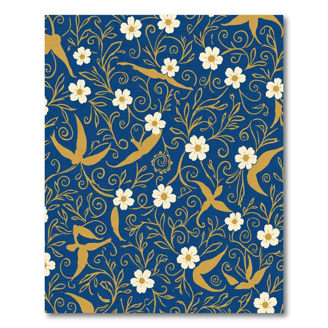 Golden Swifts White Blossom Meadow Rug