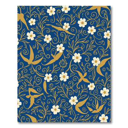 Golden Swifts White Blossom Meadow Rug