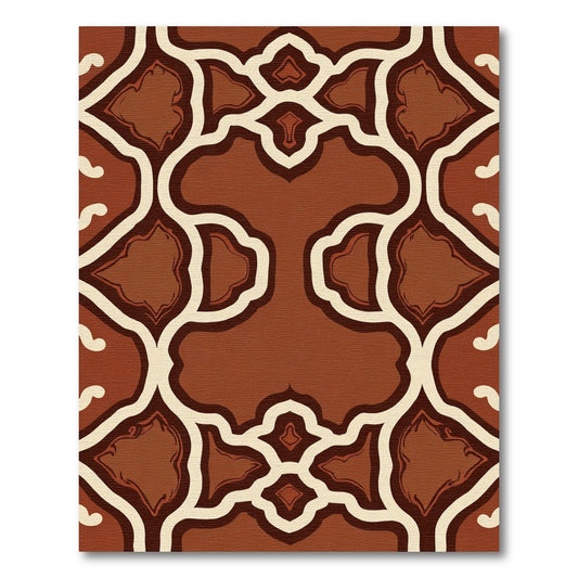 Earthy Geometric Medallion Tones Rug
