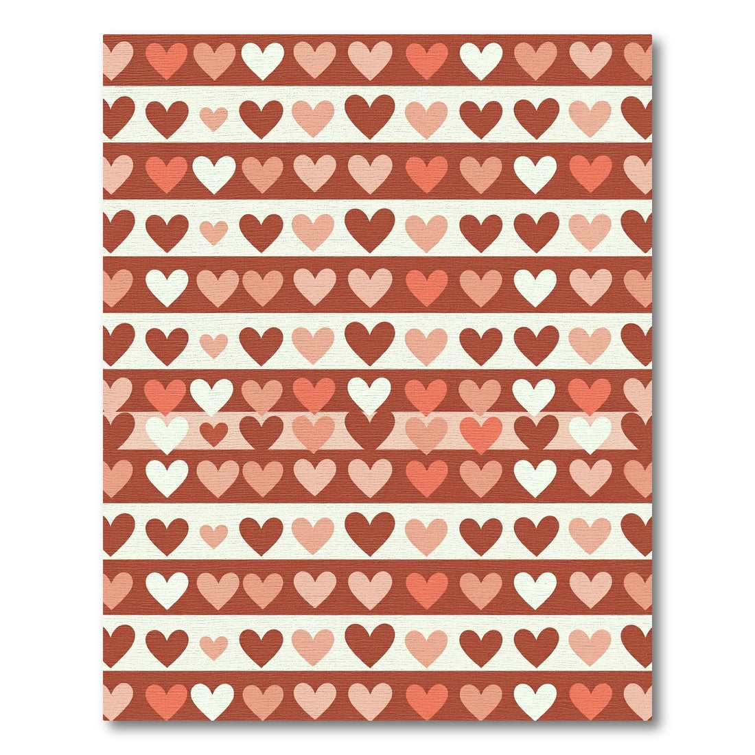 Tonal Hearts Stripe Collection Rug