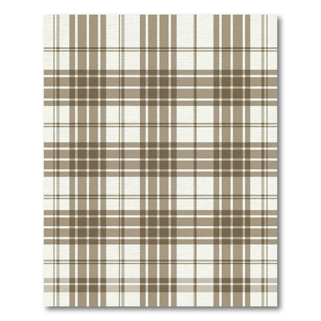 Subtle Beige Plaid Lines Rug