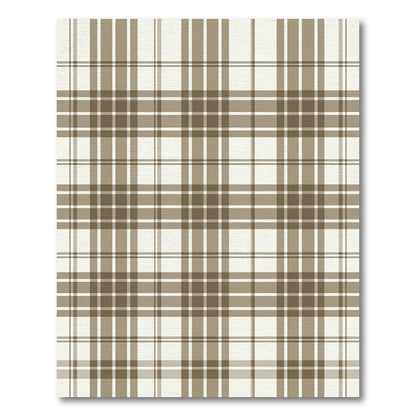 Subtle Beige Plaid Lines Rug
