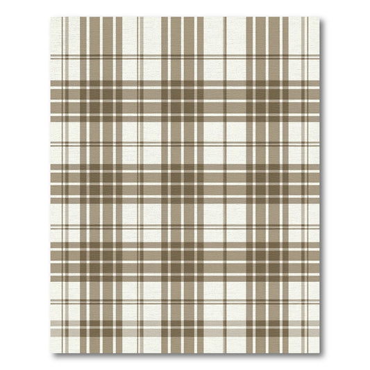 Subtle Beige Plaid Lines Rug