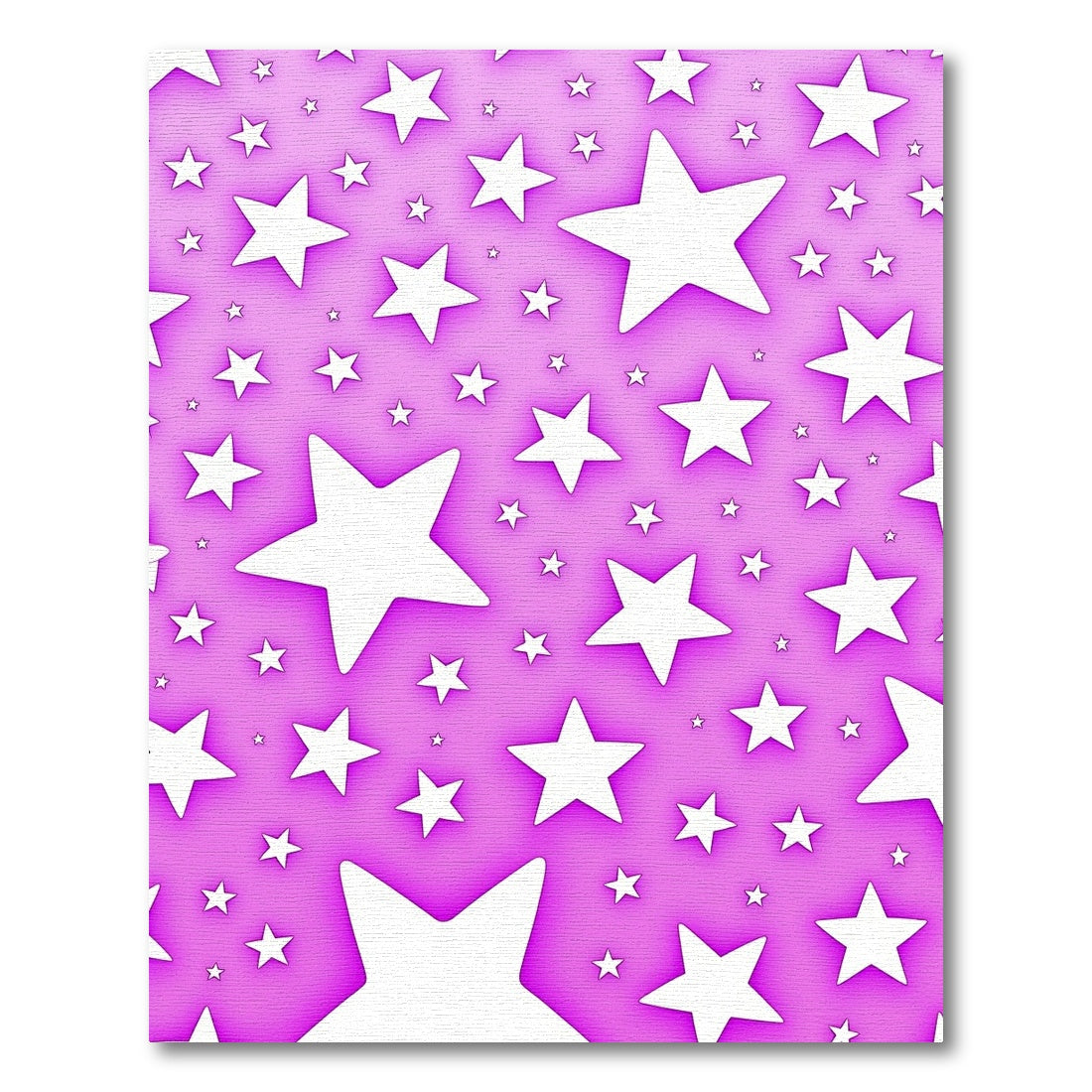 Whimsical White Stars Purple Rug