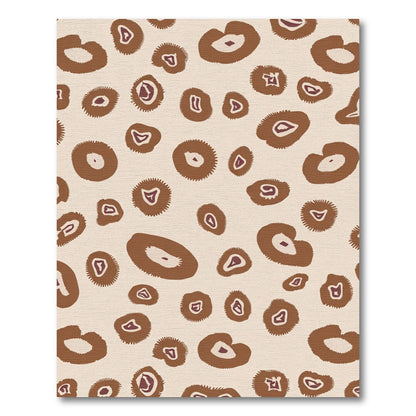 Brown Tan Spots Scatter Rug