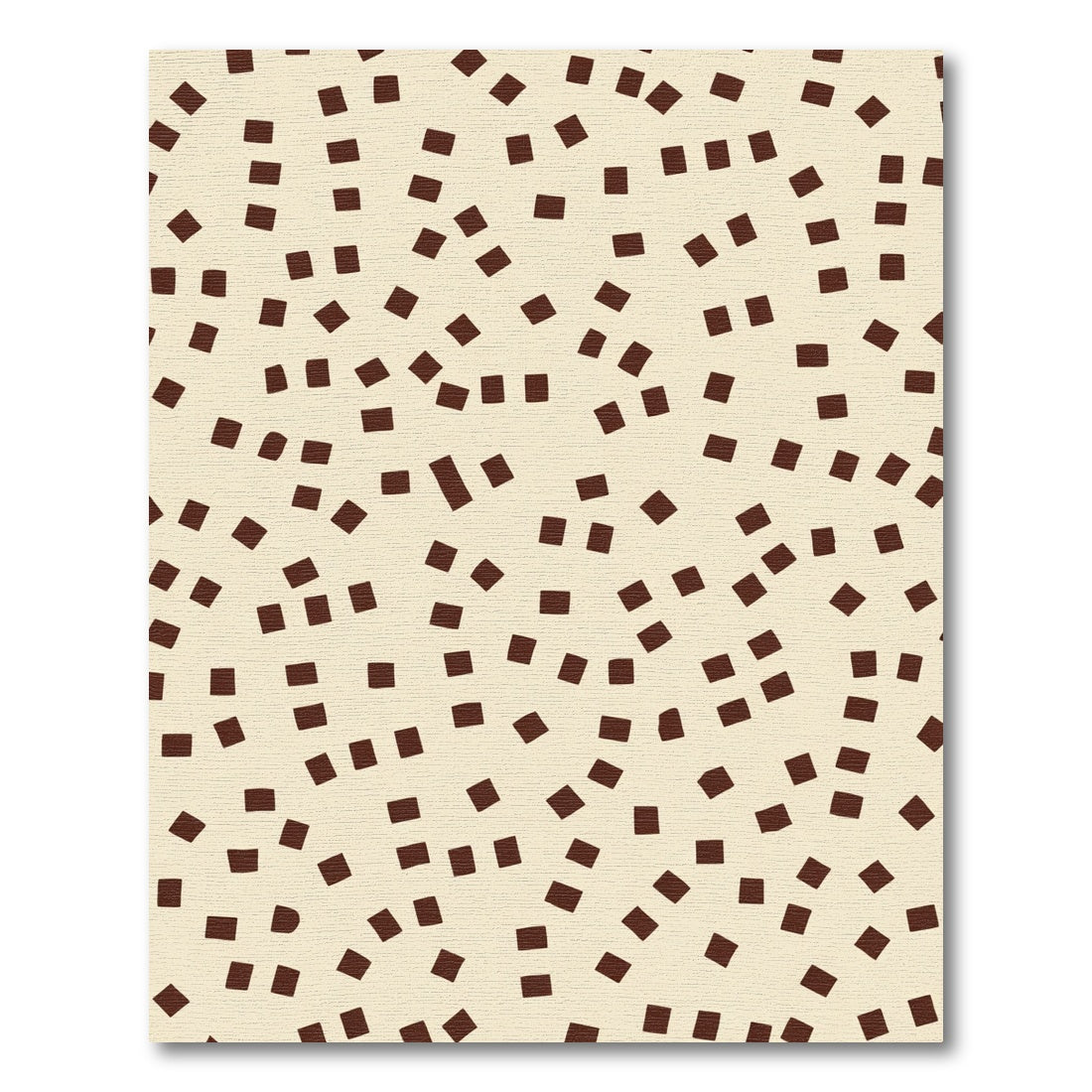 Brown Speckled Beige Square Scatter Rug