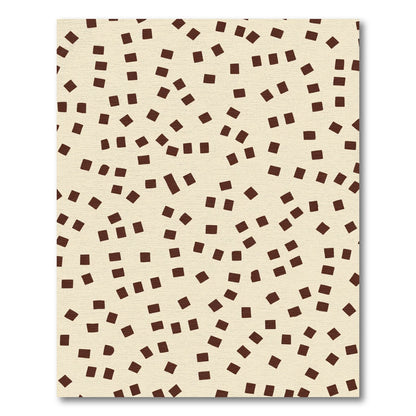 Brown Speckled Beige Square Scatter Rug