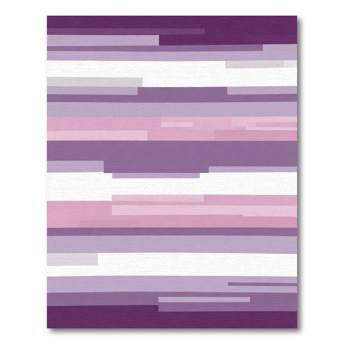 Purple Pink Gradient Stripe Mosaic Rug