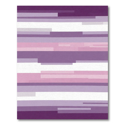 Purple Pink Gradient Stripe Mosaic Rug