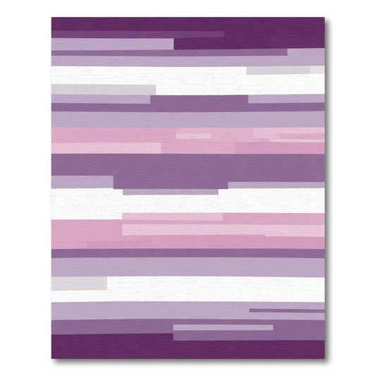 Purple Pink Gradient Stripe Mosaic Rug