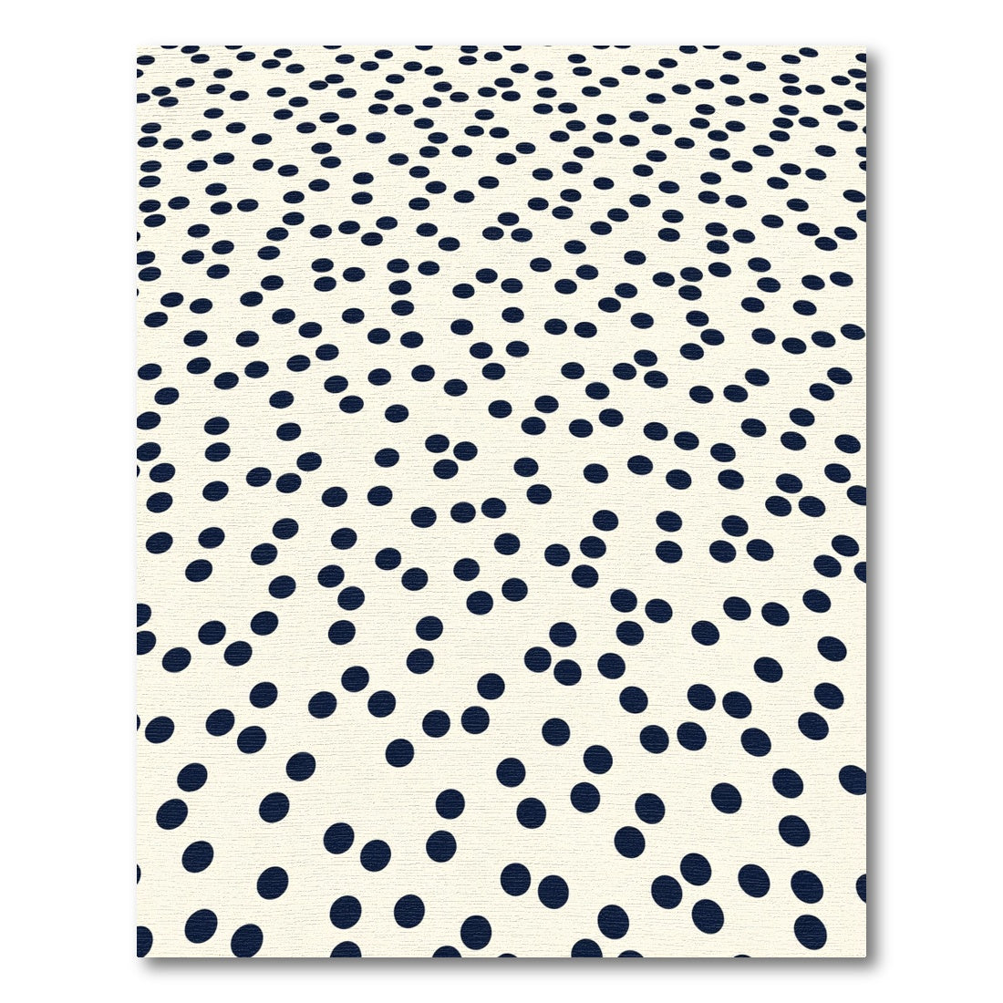 Cream Navy Scattered Polka Dot Rug