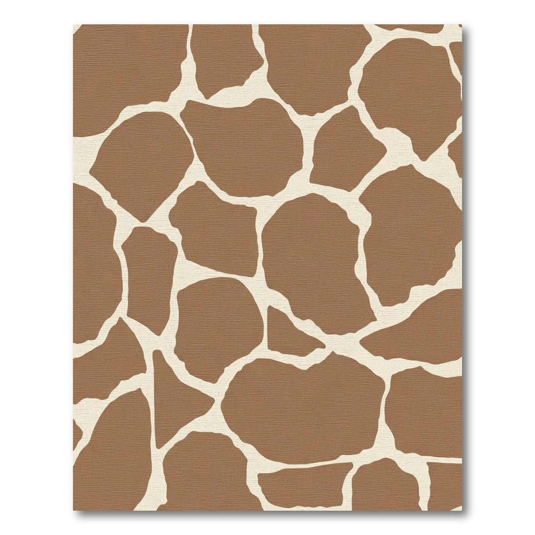 Brown White Organic Giraffe Spots Rug