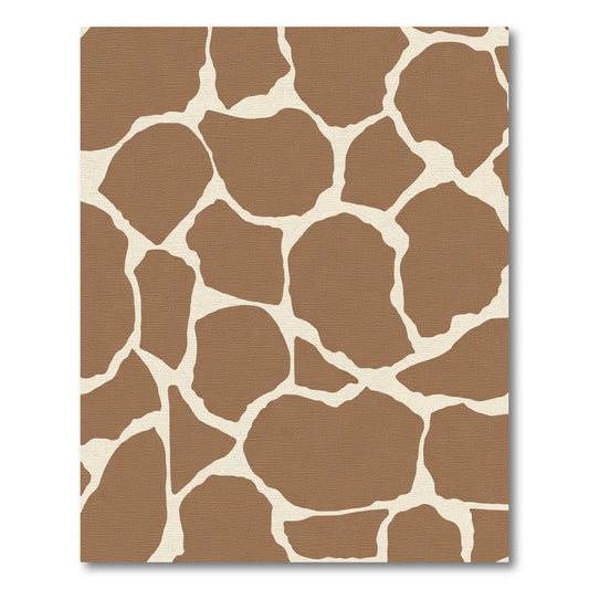Brown White Organic Giraffe Spots Rug