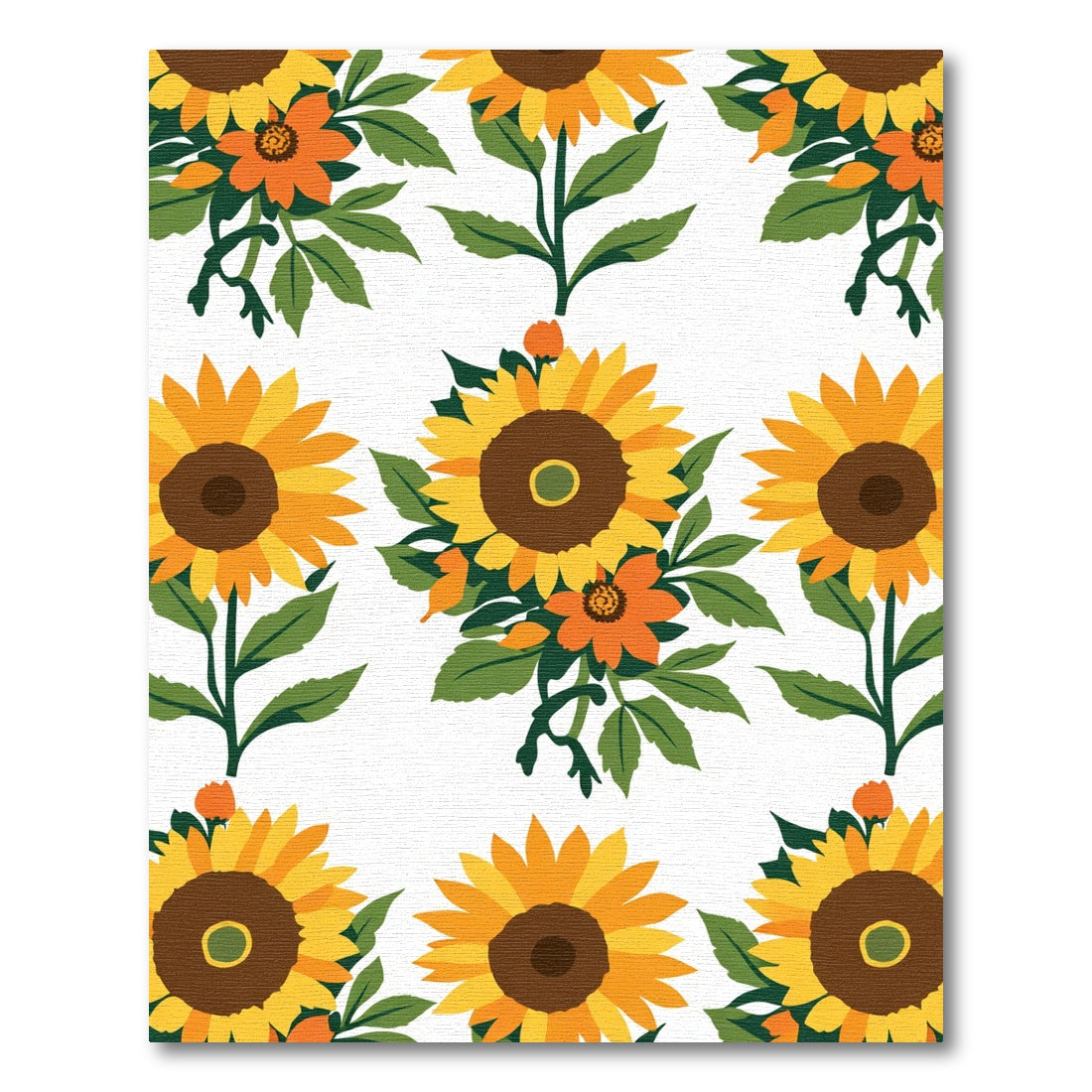 Golden Yellow Sunflower Bouquet Arrangement Rug