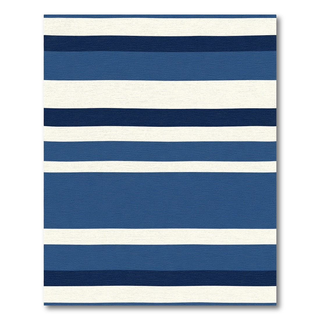Deep Indigo Blue Stripe Rug