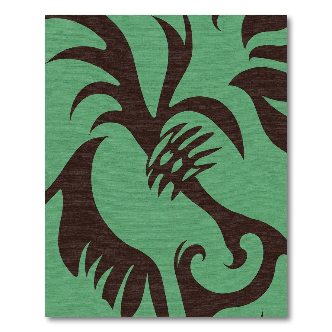 Deep Teal Tribal Dragon Swirl Rug