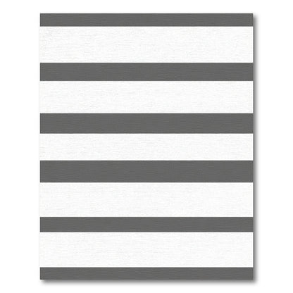 Classic Charcoal White Stripe Rug