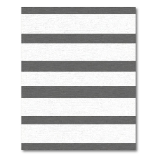 Classic Charcoal White Stripe Rug