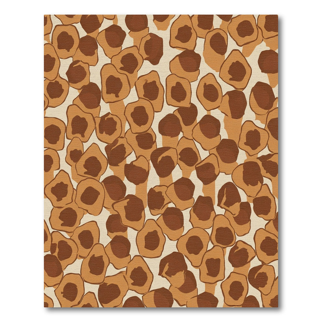 Caramel Brown Abstract Spots Rug